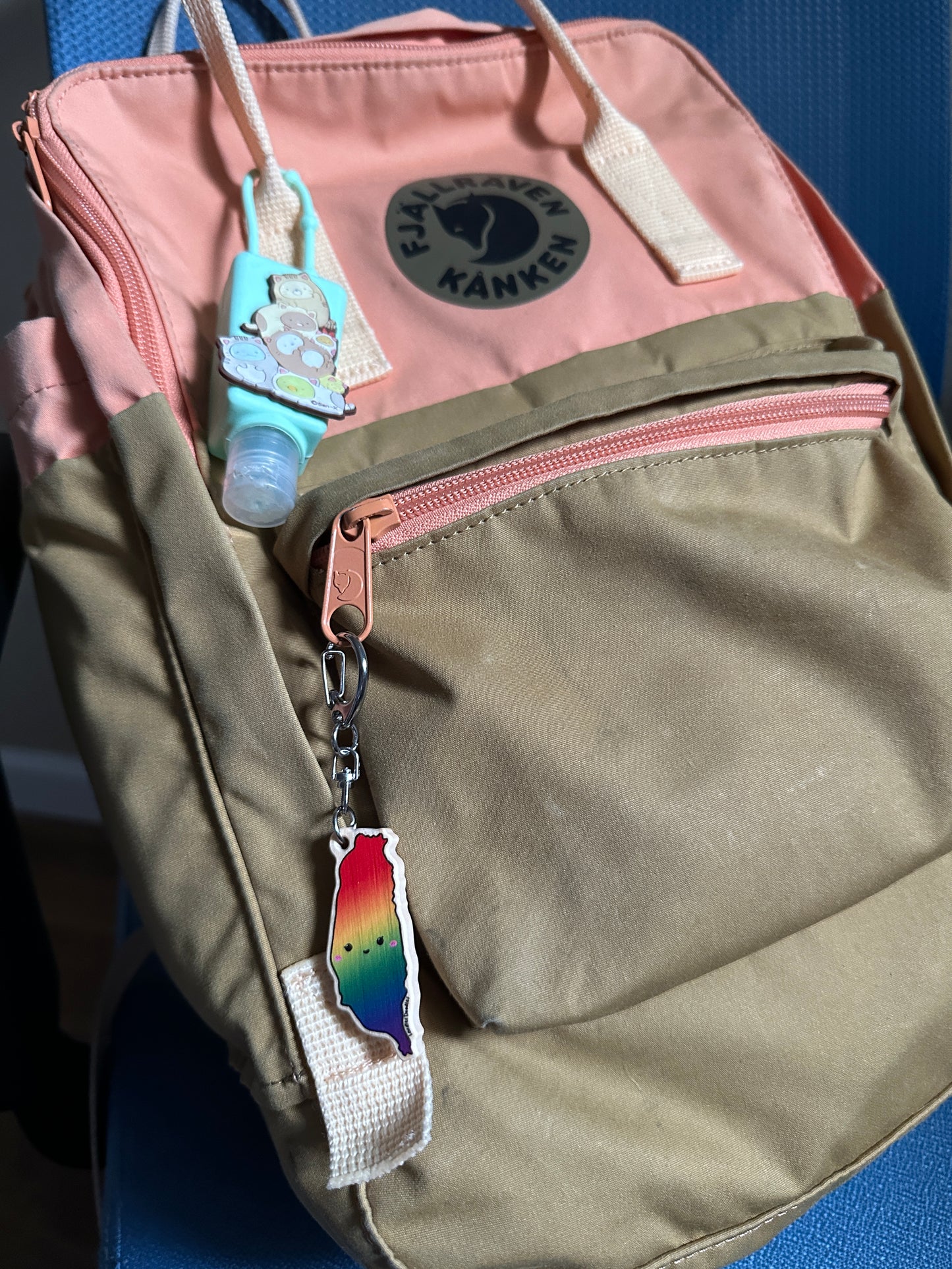 Rainbow Taiwan Wooden Keychain, Wooden Charm (Single-Sided)