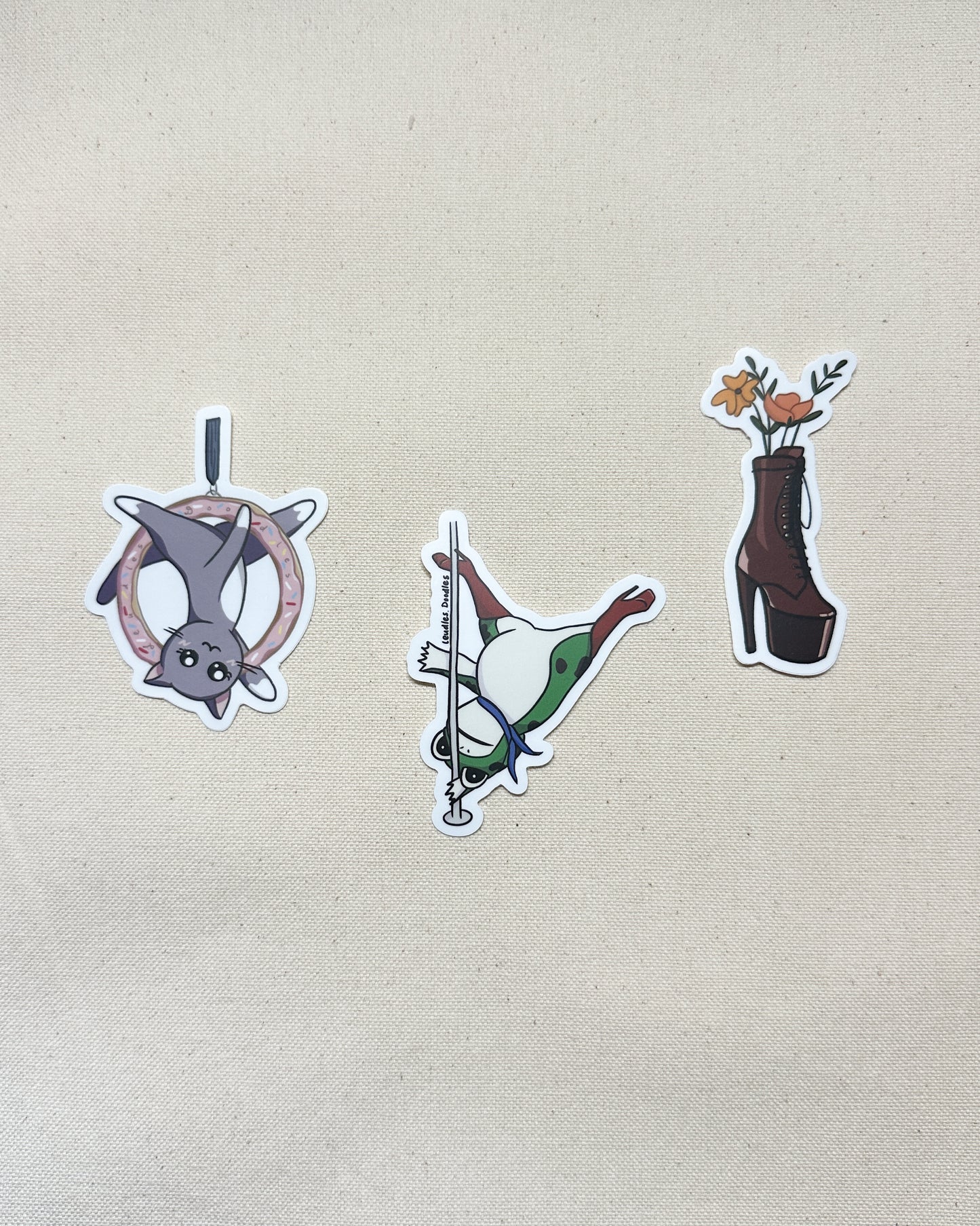 Pole Dancing Frog Sticker (Matte)