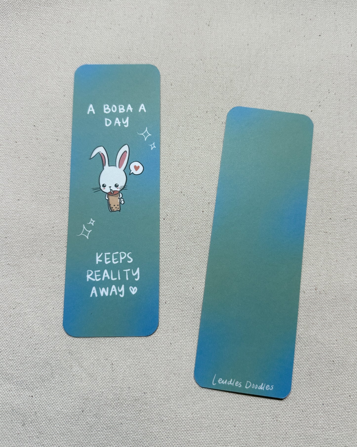 Handmade Boba Bunny Bookmark