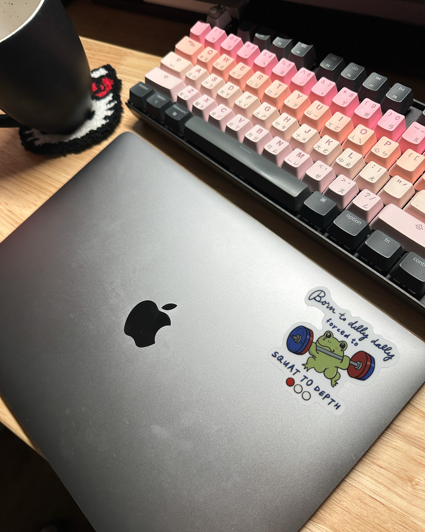 Dilly Dally Powerlifting Frog Squat Sticker (Matte)