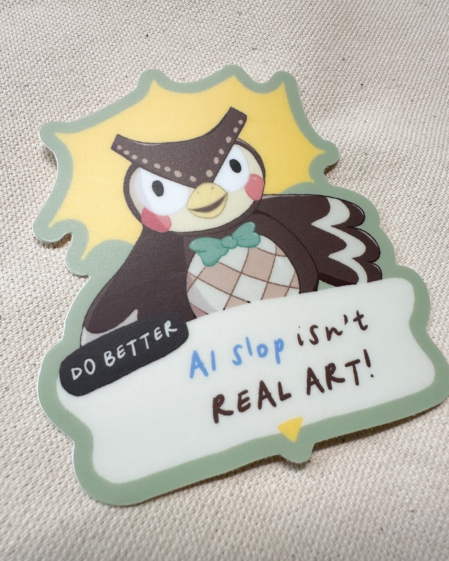 AI Slop Isn't Real Art Sticker (Matte)