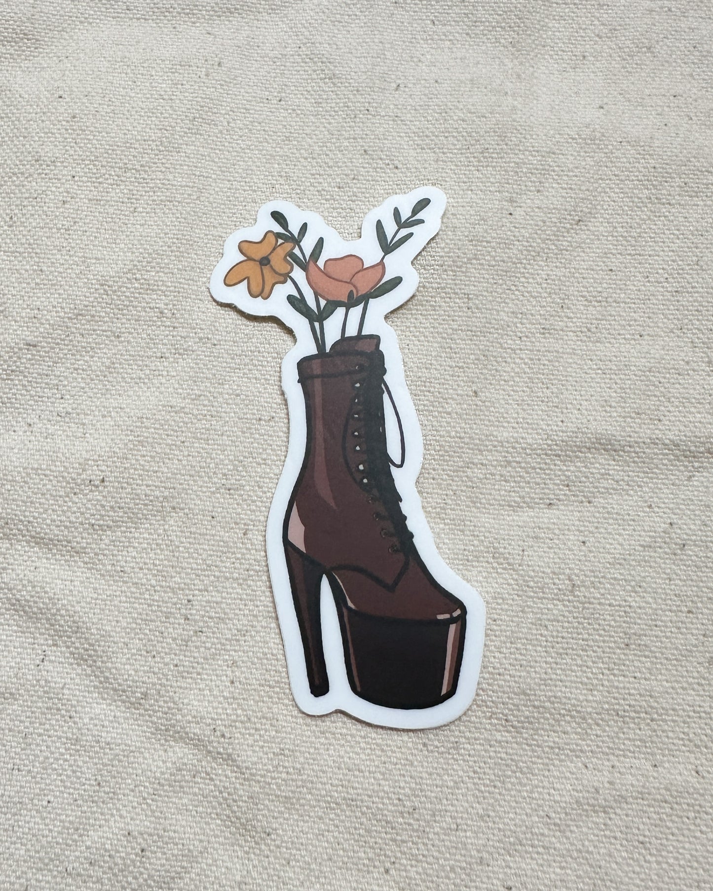 Platform Heels Bouquet Sticker (Matte)