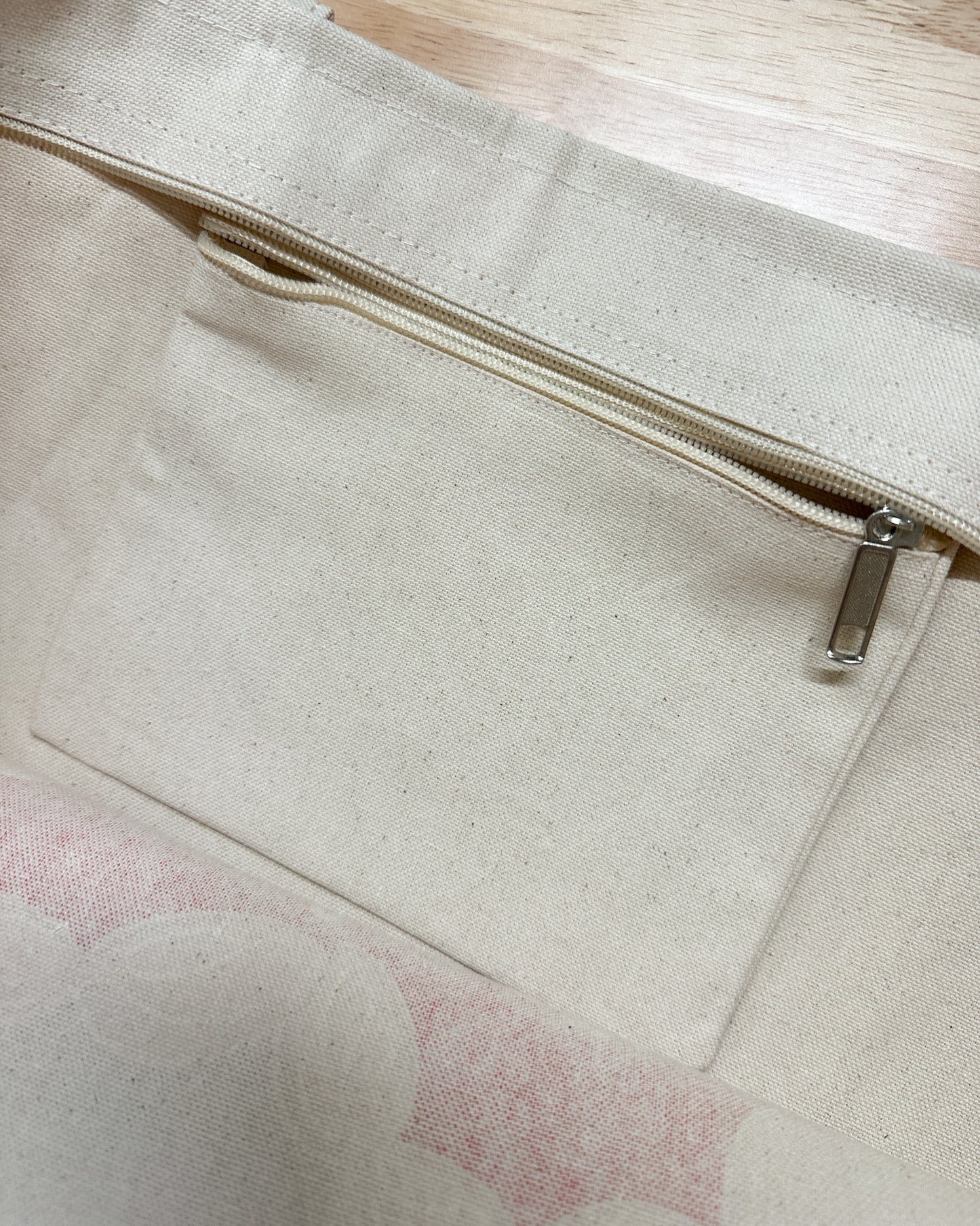 No Human Is Illegal Tote Bag (with Zipper Closure and Inside Pocket)