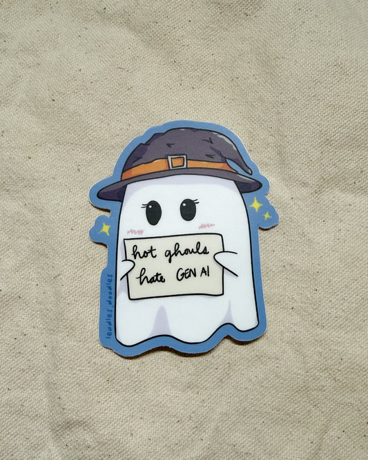 Hot Ghouls Hate AI Sticker (Matte)