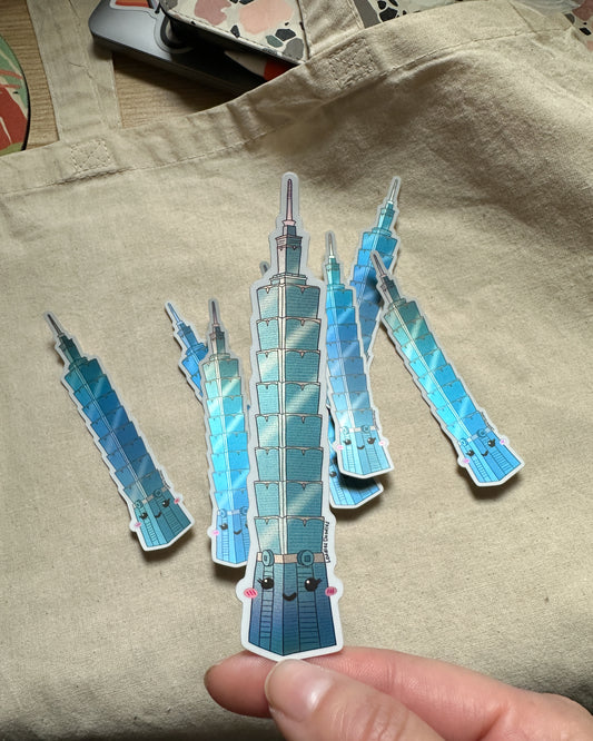 Taipei 101 Sticker (Holographic Vinyl Die Cut)