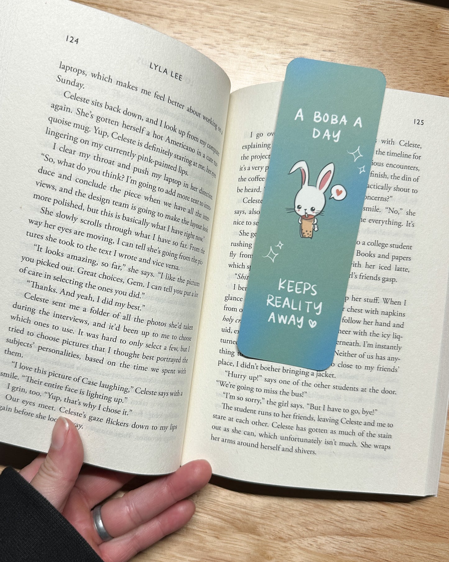 Handmade Boba Bunny Bookmark