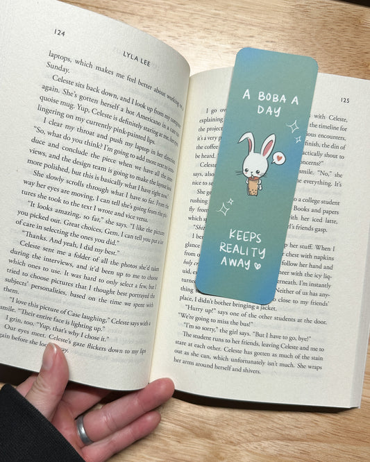 Handmade Boba Bunny Bookmark