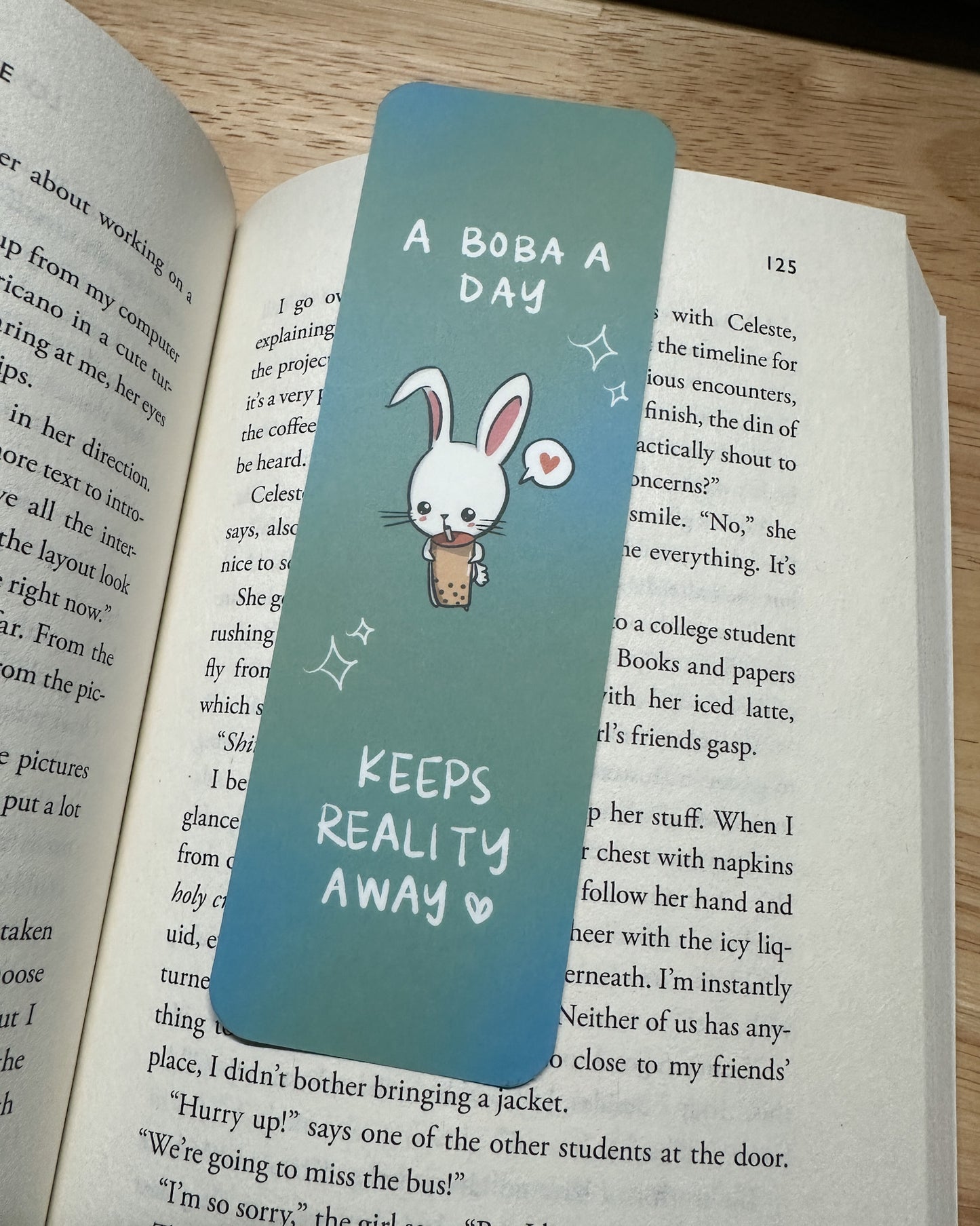 Handmade Boba Bunny Bookmark