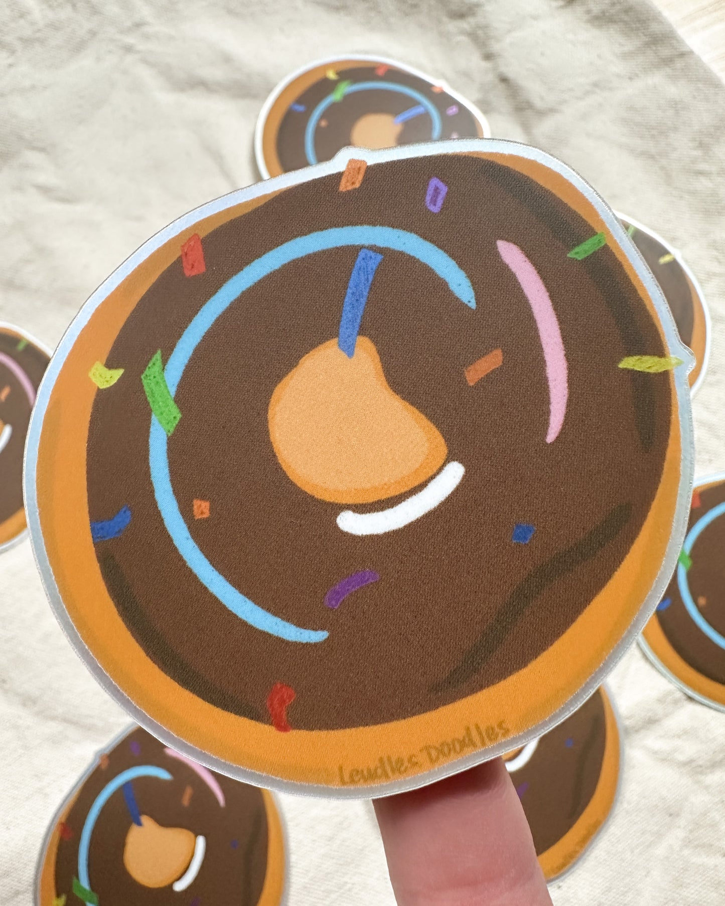Rainbow Sprinkle Subtle Pride Donut (Matte with Holographic Accents)