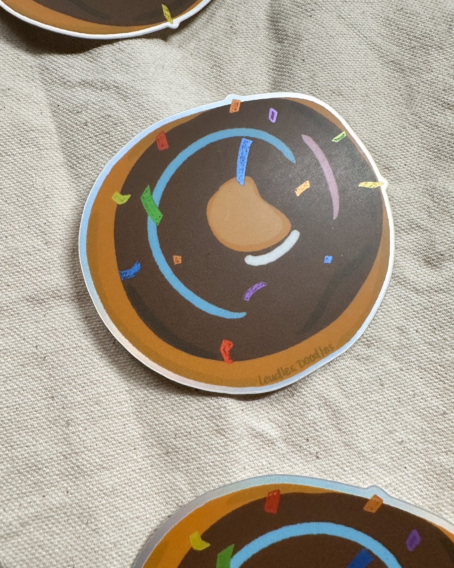 Rainbow Sprinkle Subtle Pride Donut (Matte with Holographic Accents)
