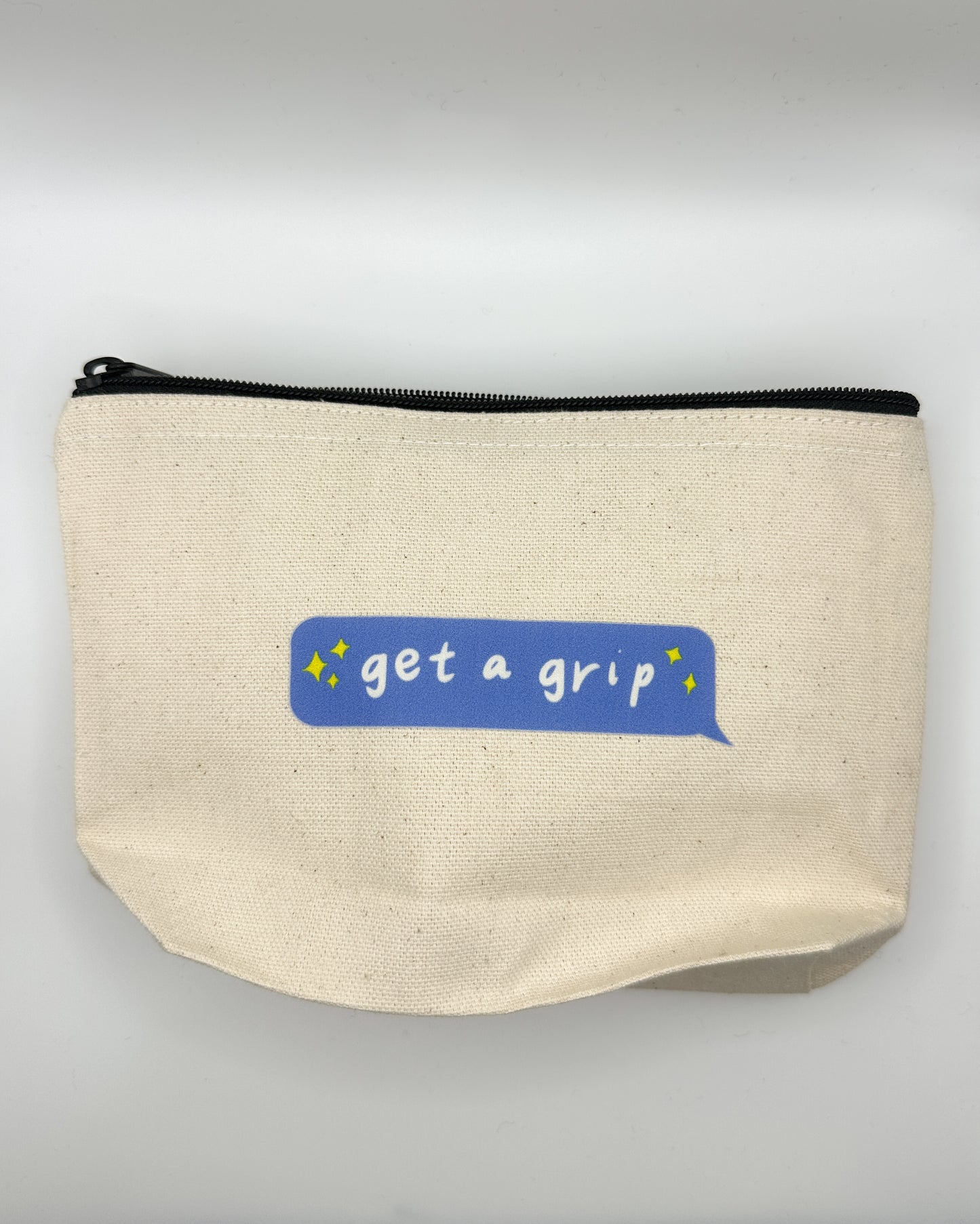 Get a Grip Zippered Canvas Pouch Bag