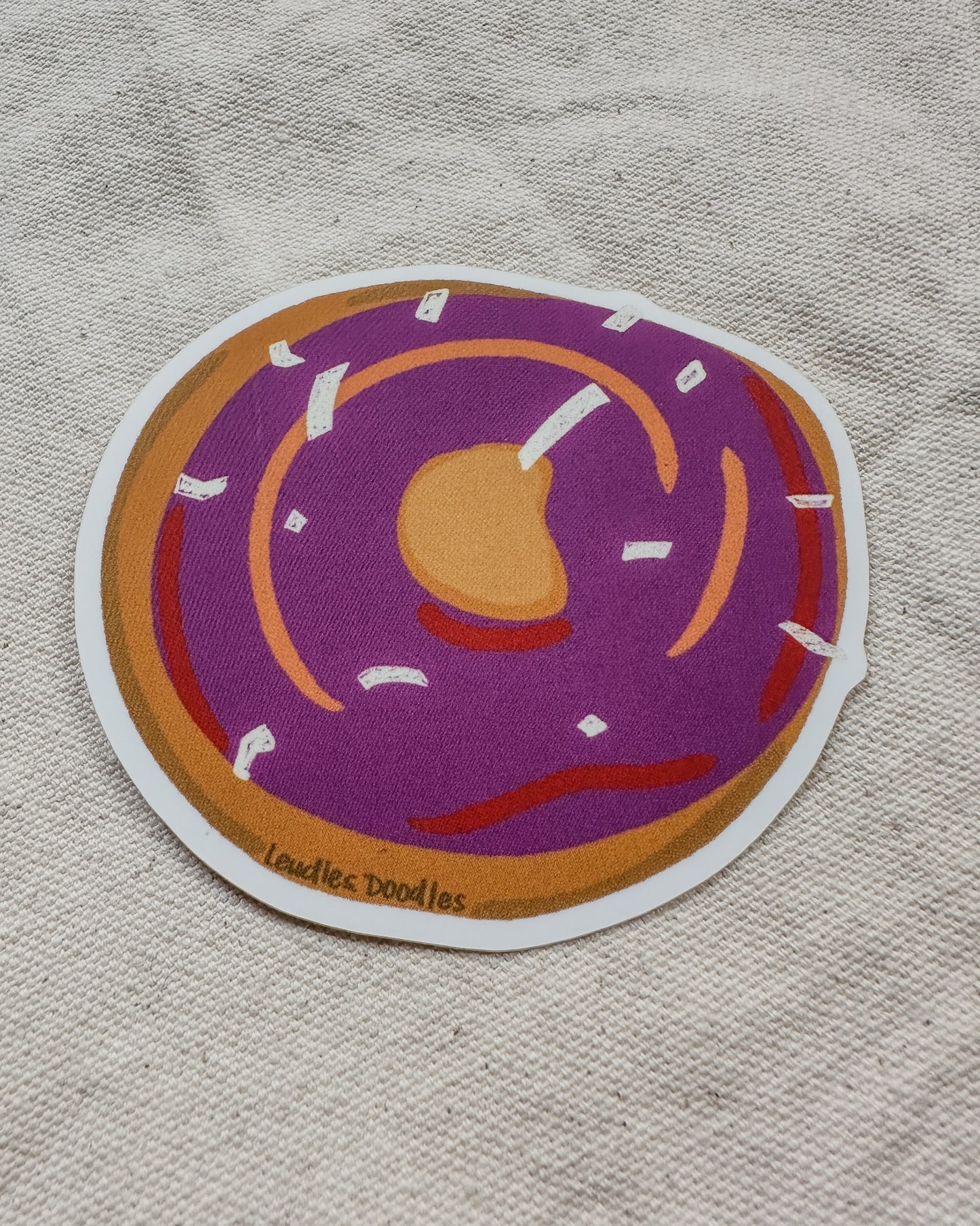Subtle Pride Donut Stickers (Matte Vinyl Die Cut Stickers)