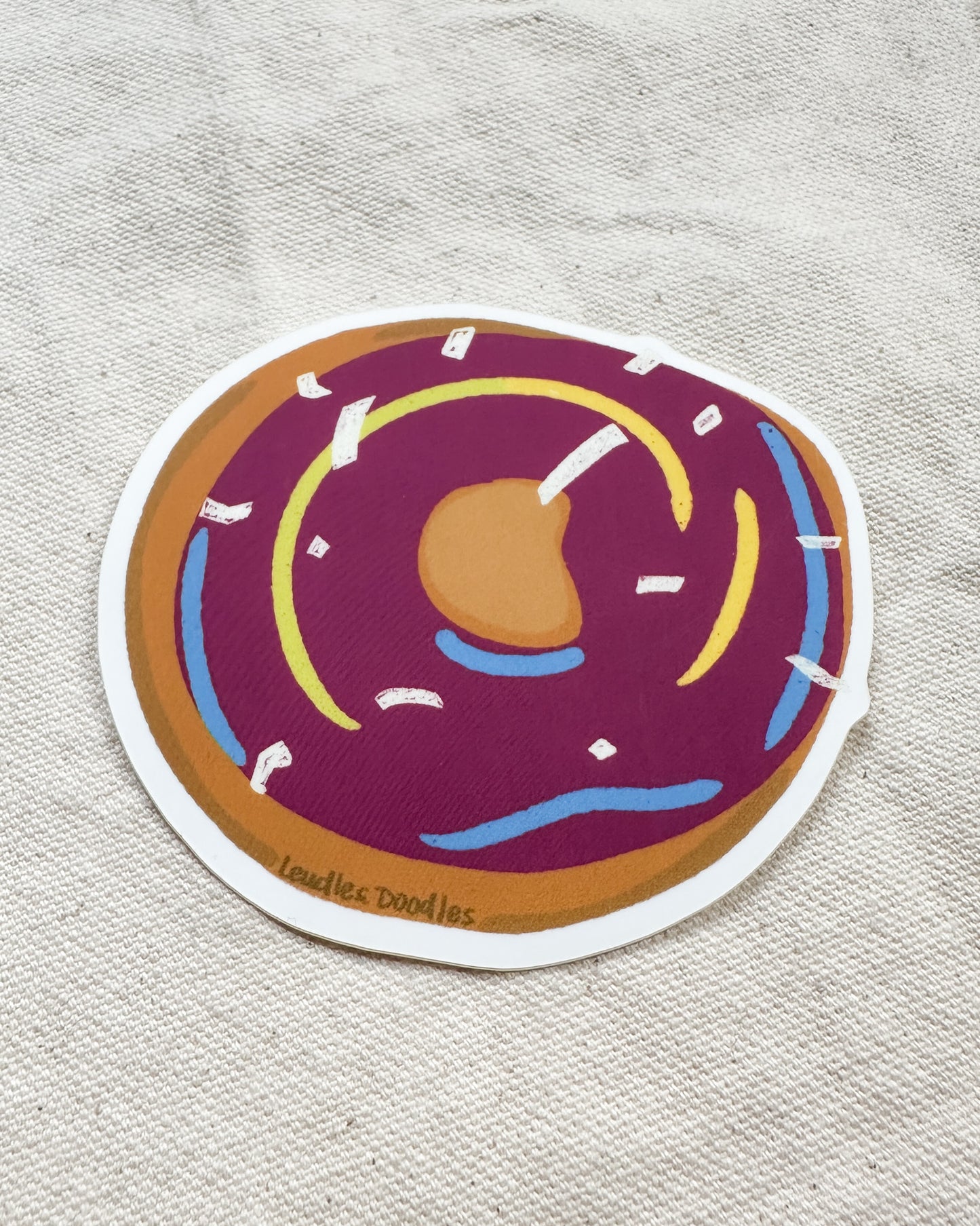 Subtle Pride Donut Stickers (Matte Vinyl Die Cut Stickers)
