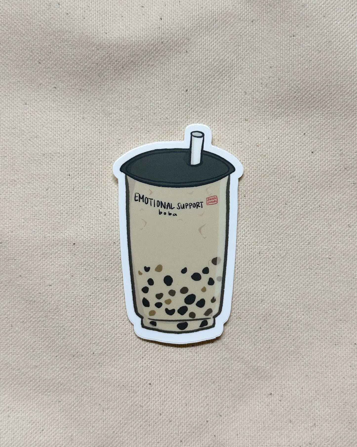 Emotional Support Boba Sticker (Matte)