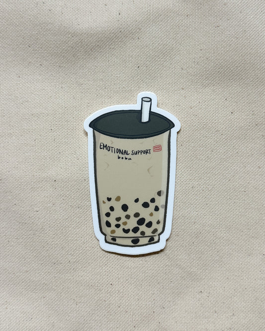 Emotional Support Boba Sticker (Matte)