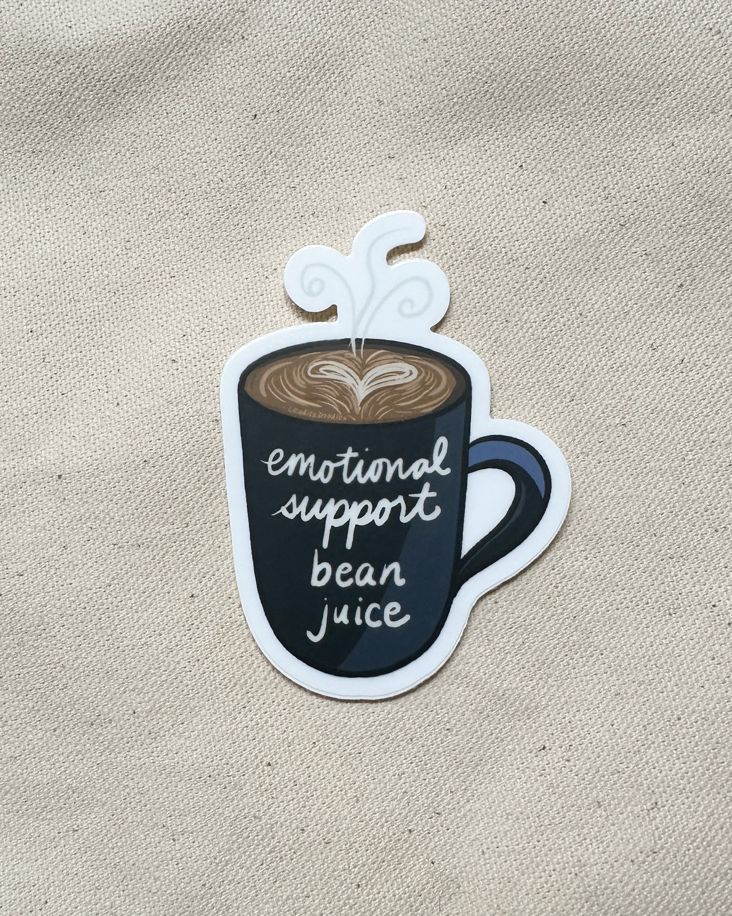Emotional Support Bean Juice Sticker (Matte)