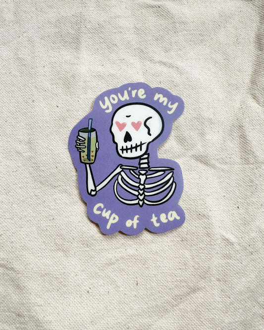 You're My Cup of Tea Sticker (Matte Vinyl Die Cut)