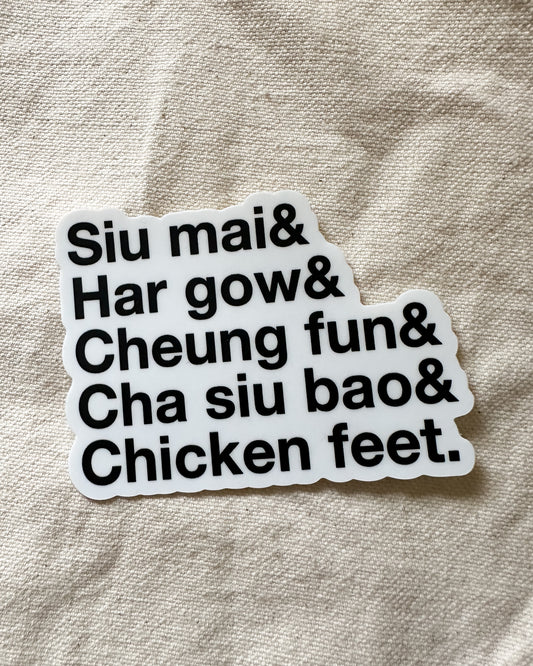 Dim Sum Ampersand Sticker (Matte Vinyl Die Cut)