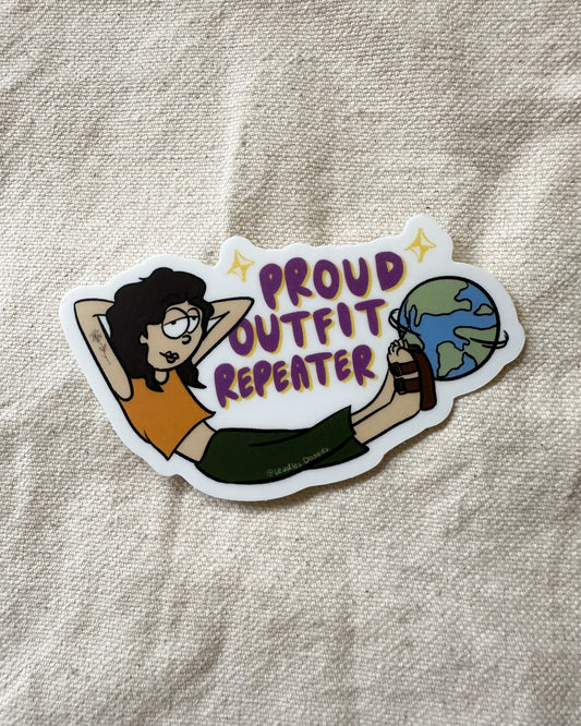 Proud Outfit Repeater Sticker (Matte Vinyl Die Cut)