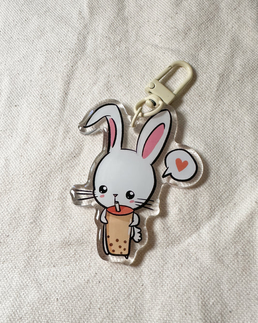 Boba Bunny Acrylic Keychain