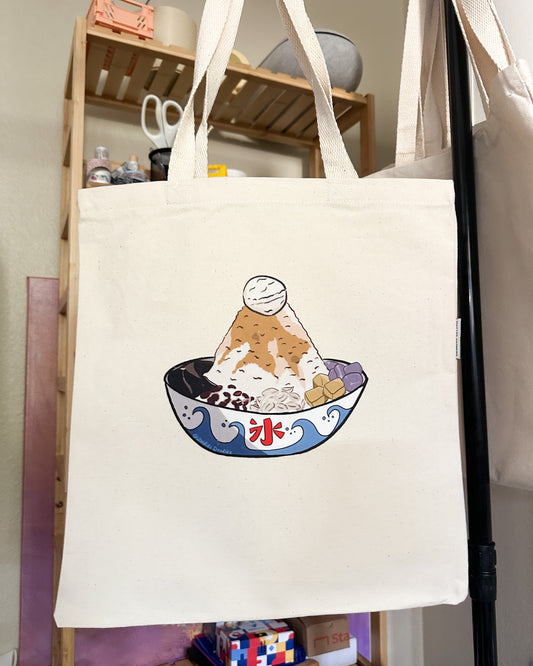 Taiwanese Shaved Ice Tote Bag, 12oz Organic Cotton
