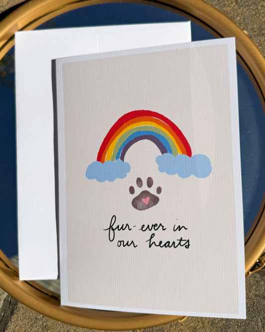 Pet Loss, Fur-ever in Our Hearts Card (5x7")
