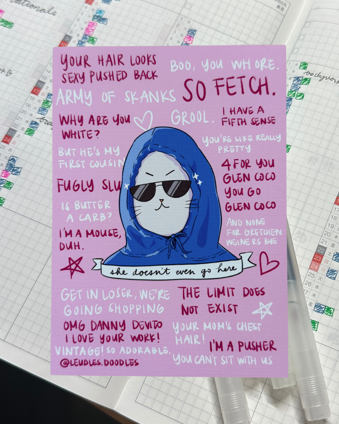 She Doesn't Even Go Here Art Print (5x7")