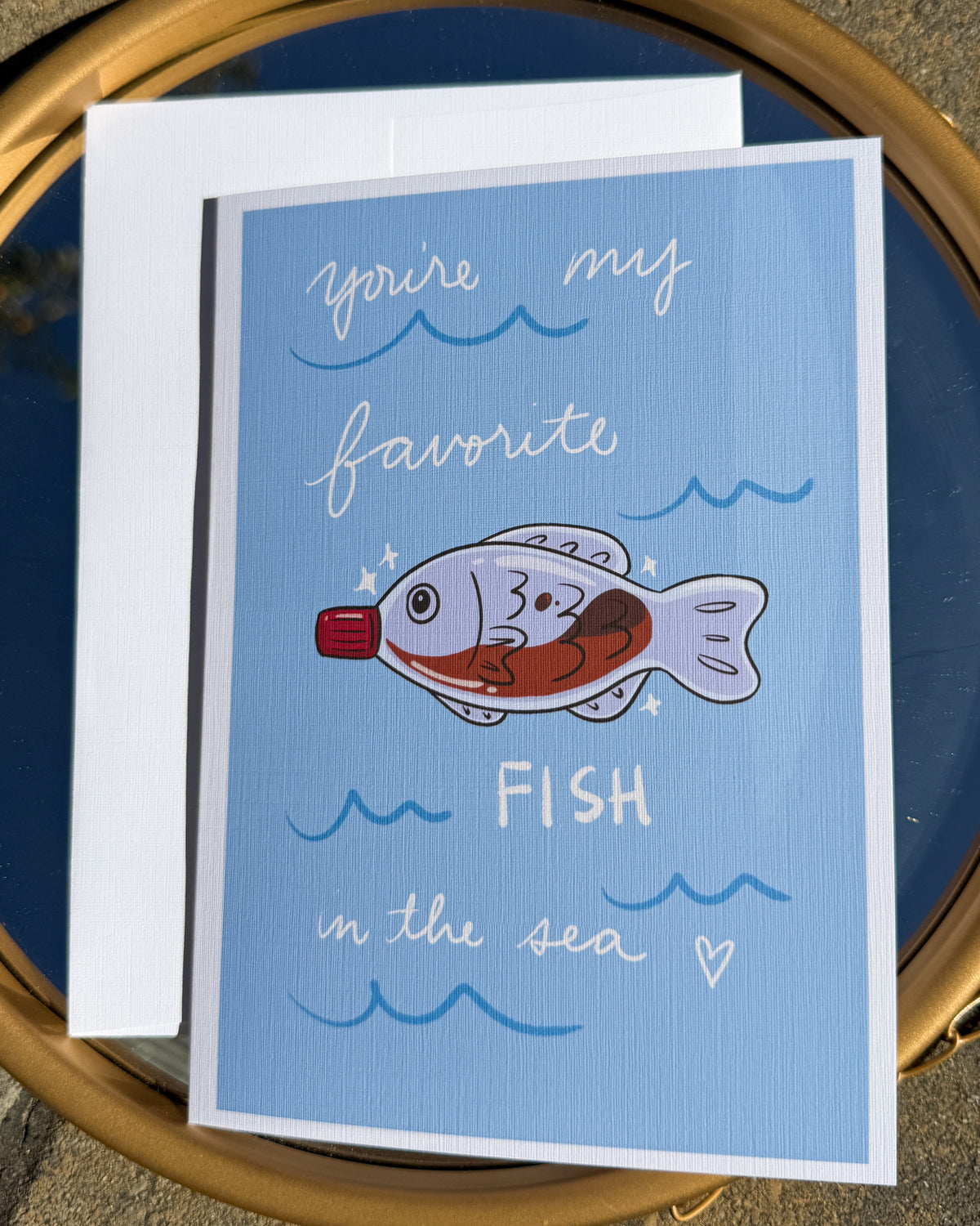 You're My Favorite Fish, Valentine's or Anniversary Card (5x7")