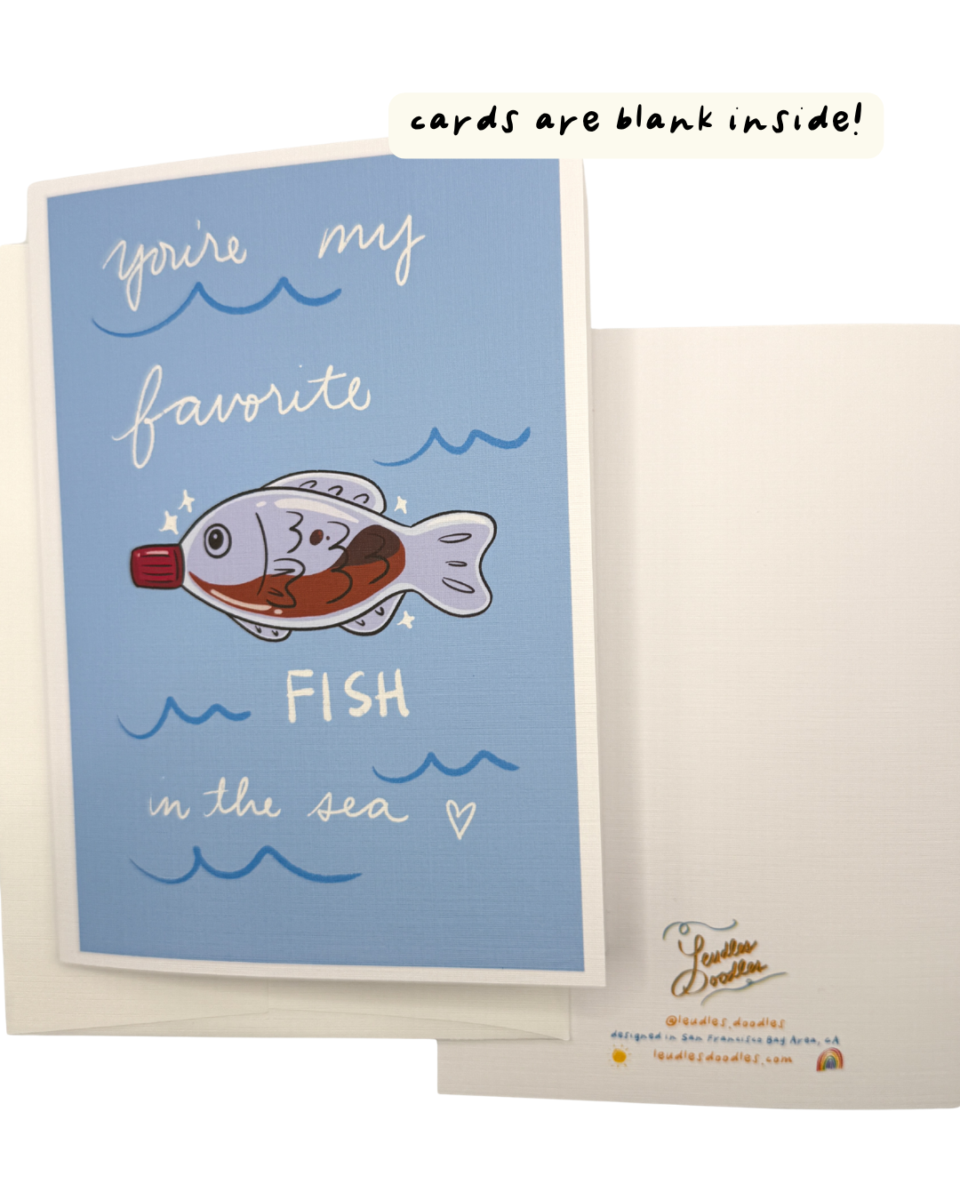 You're My Favorite Fish, Valentine's or Anniversary Card (5x7")